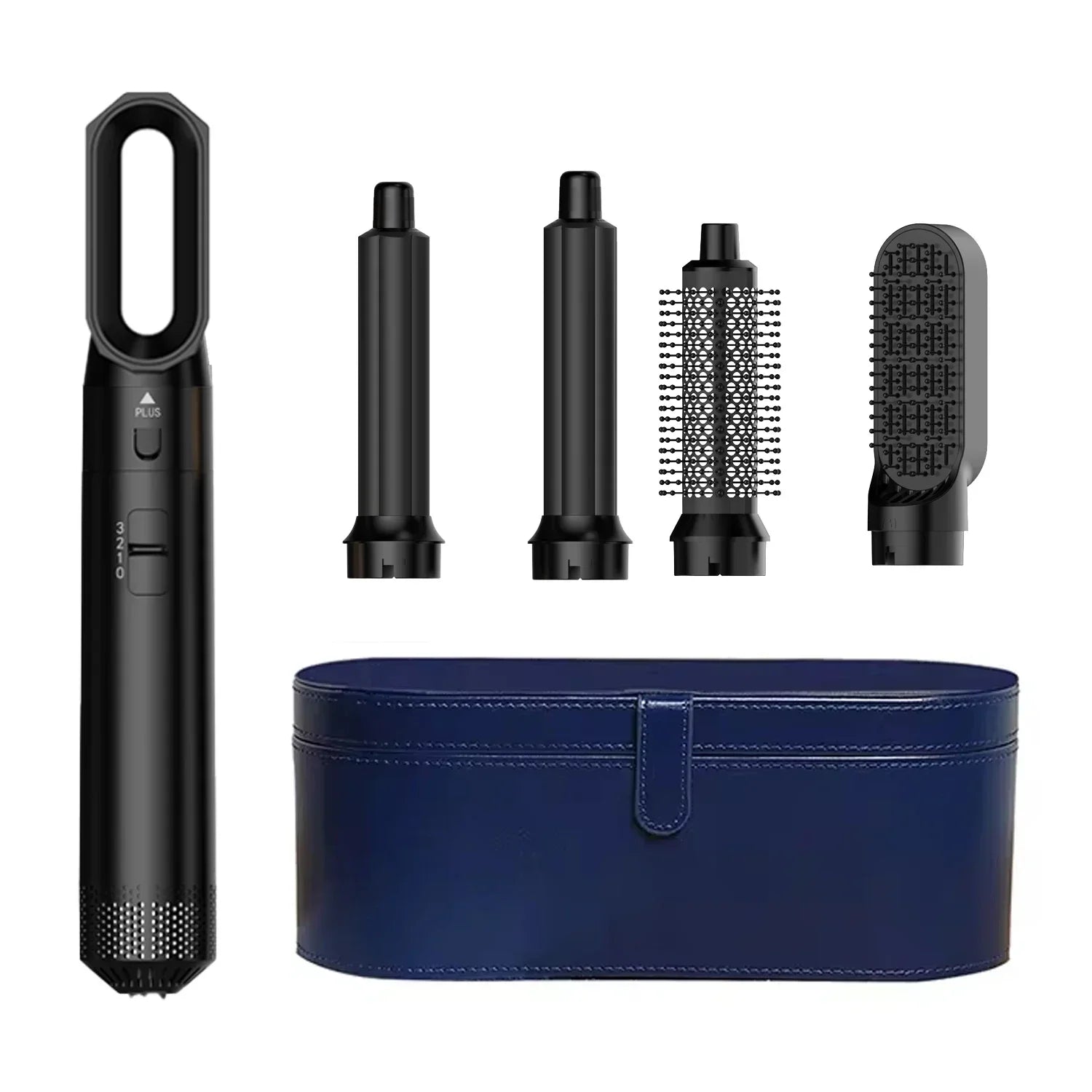 5-in-1 Professional Hair Dryer Brush & Styler Kit - Hot Air Comb, Curling Iron, and Straightener for Ultimate Volume and Style