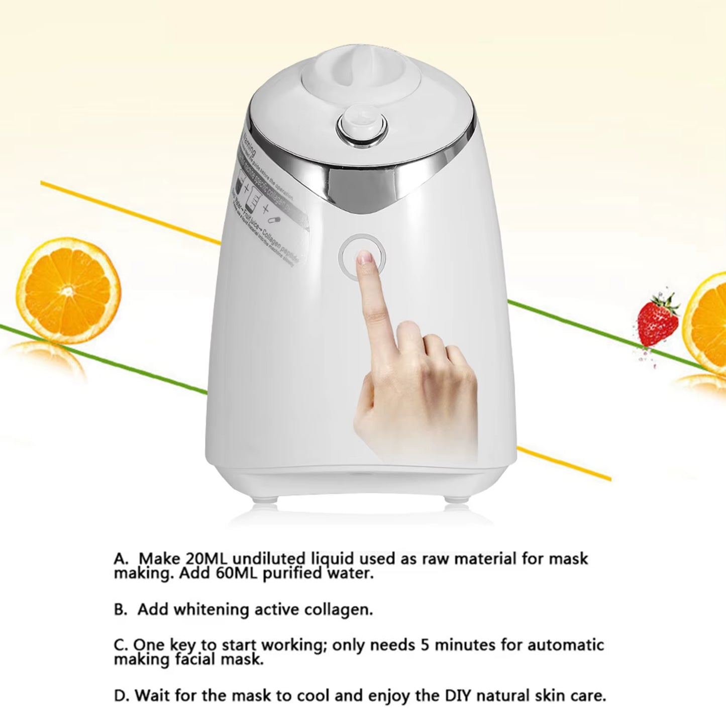 Make Natural Fruit Face Mask Machine DIY Vegetable Juice Collagen Automatic Mask Maker Home Use Beauty Salon Mask Device