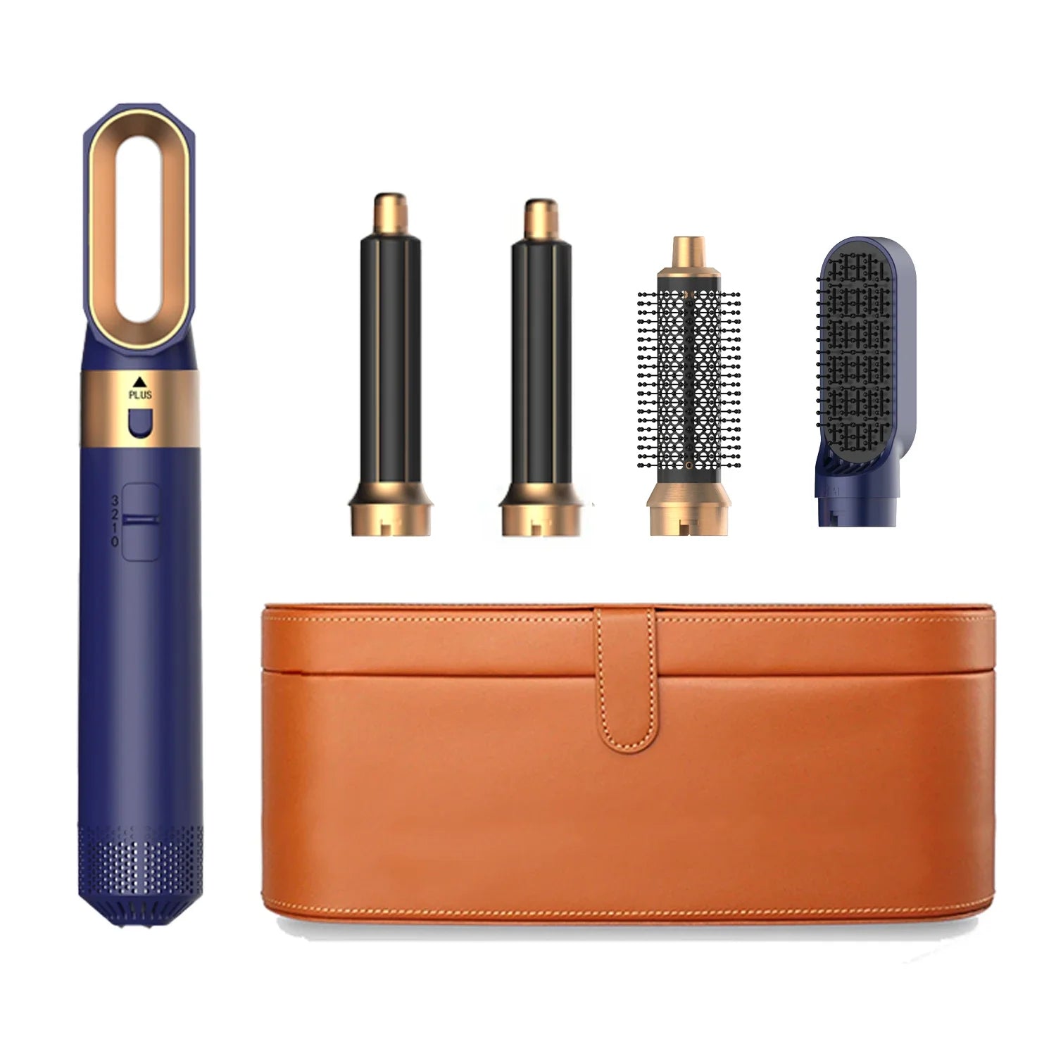 5-in-1 Professional Hair Dryer Brush & Styler Kit - Hot Air Comb, Curling Iron, and Straightener for Ultimate Volume and Style